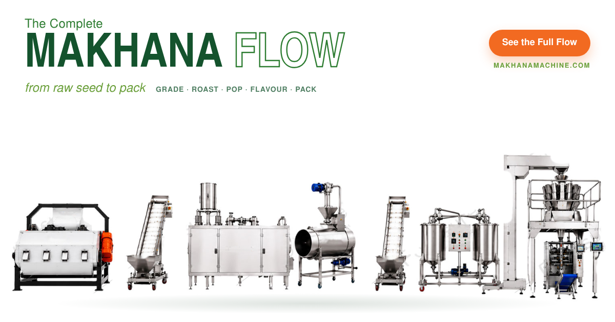 makhana processing flow
