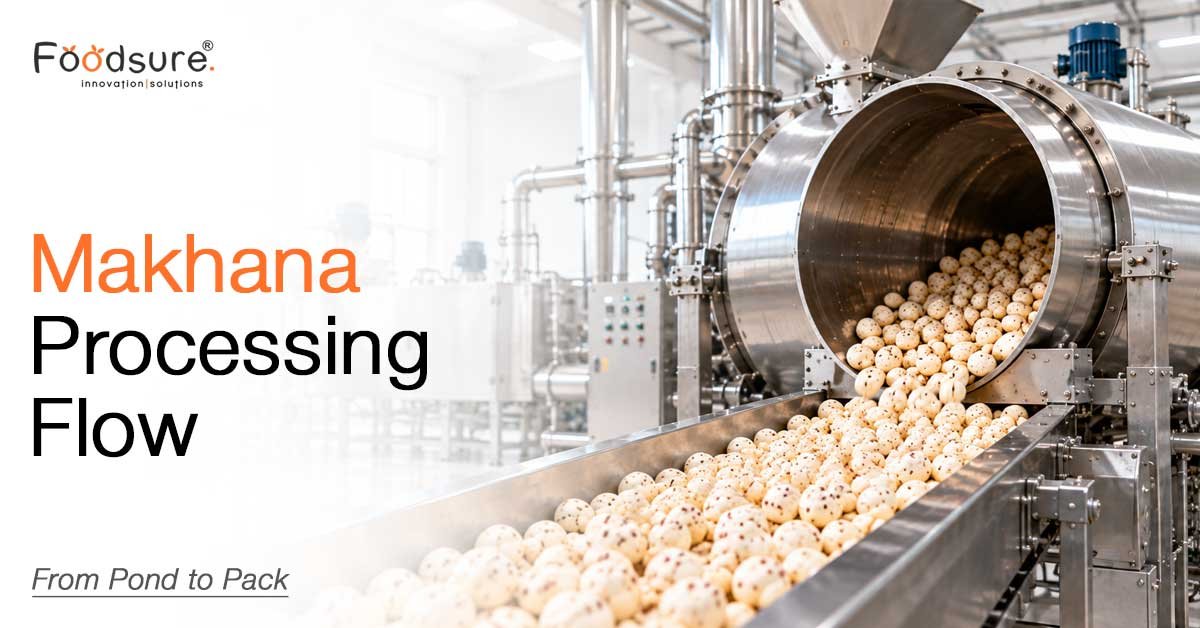 makhana processing flow